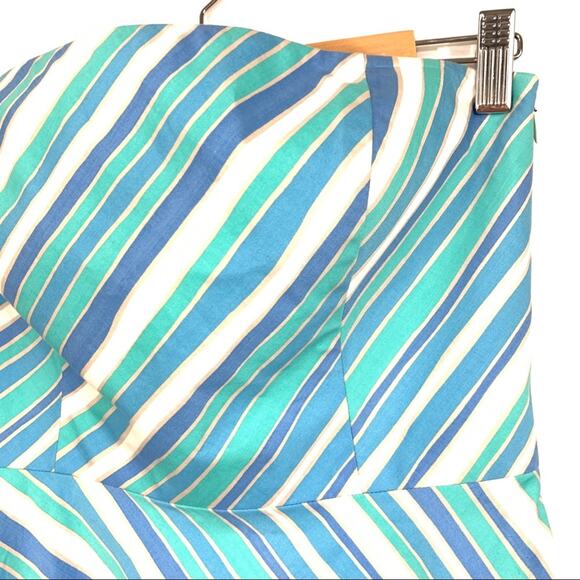 Ann Taylor Strapless Sun Dress Striped A-Line Size 6 - Picture 4 of 12